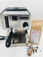 Rancilio Silvia V5/E + 500gr bio-coffee beans + tamper Rancilio Silvia V5/E + 500gr bio-coffee beans + tamper