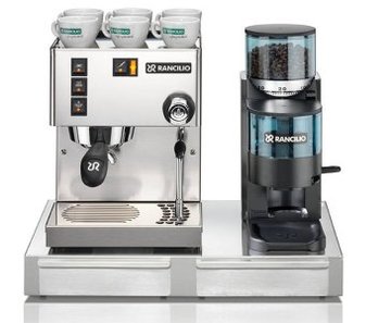 Rancilio Silvia V6 Rocky Doser Coffee Grinder on Inox Base